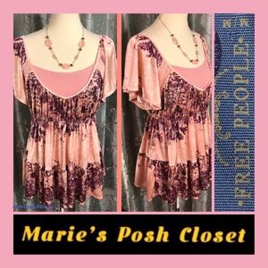 Boho Top in Shades of Pink